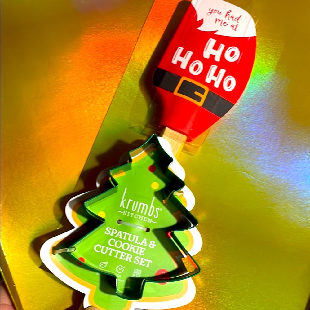 NEW KRUMBS Christmas Tree Spatula & Cookie Cutter Set